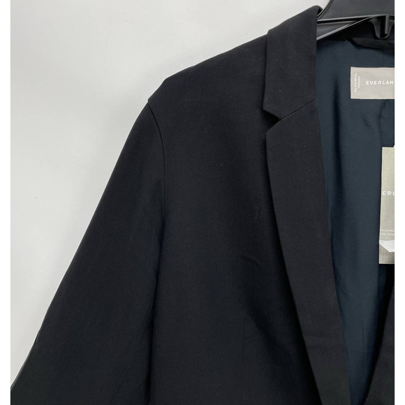 Everlane Womens The Easy Blazer Size 0 Black One Button NWT $128 - Picture 5 of 10